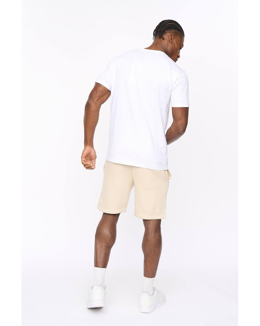 Crosshatch White Bardon Crew Neck Cotton T-Shirt With High Build Chest Print for men
