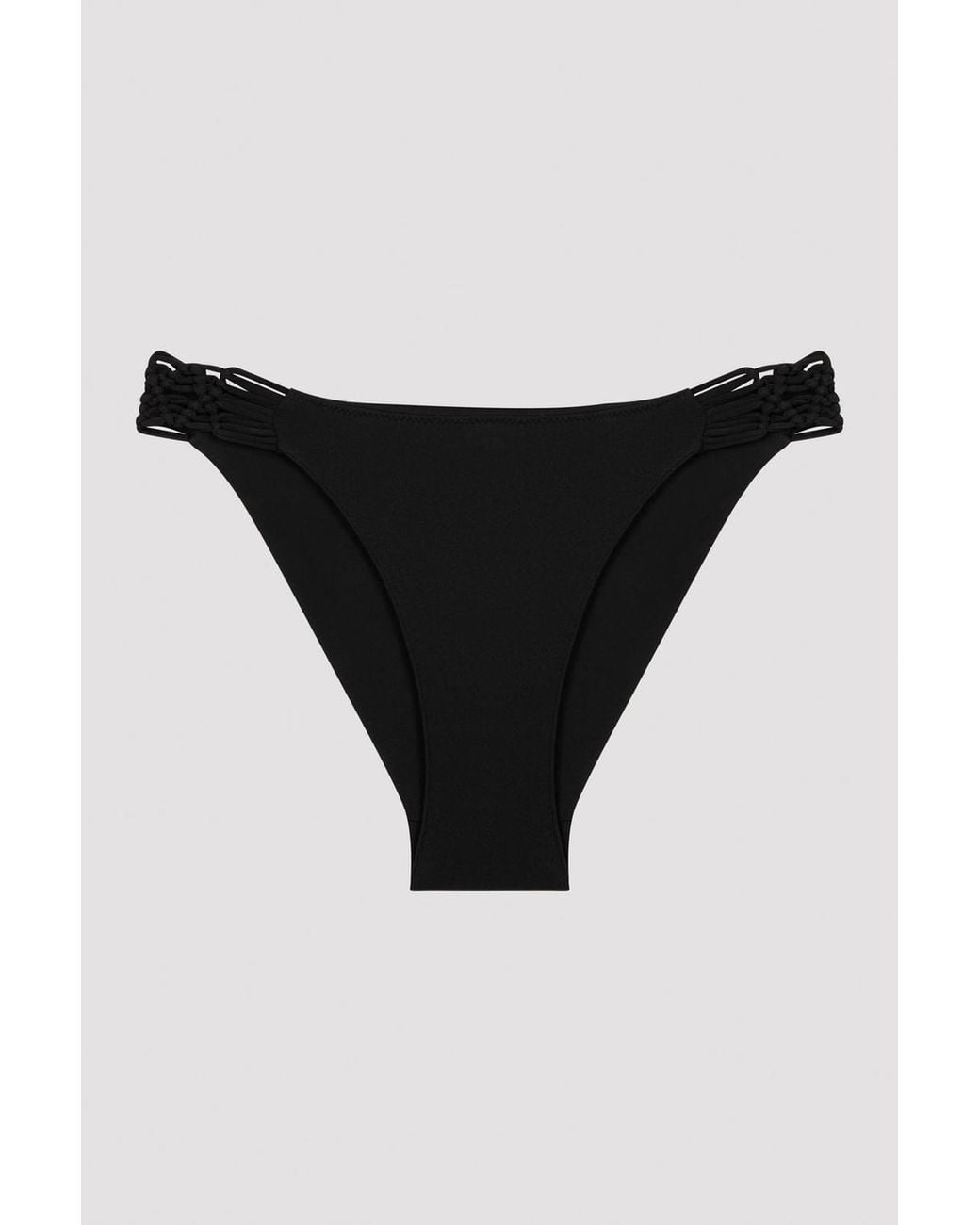 Penti Black Basic Bikini Bottom With Macrame Detail