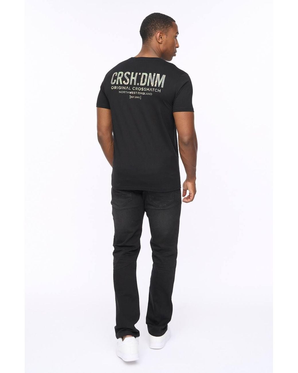 Crosshatch Black Campbox T-Shirt for men