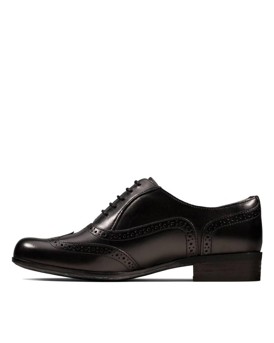 Clarks Black Hamble Oak Leather Brogues, Lace Up