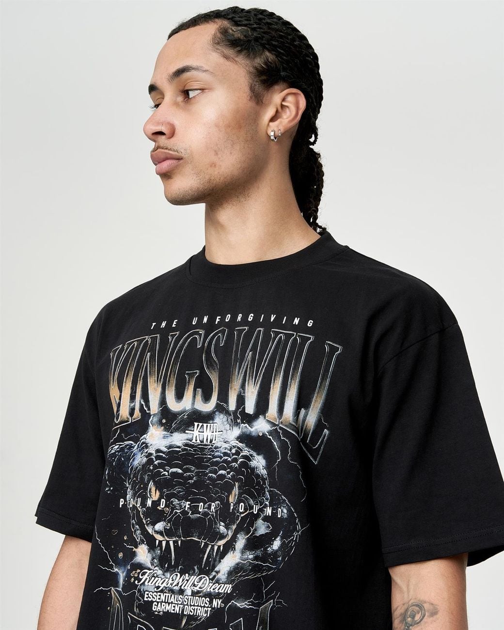 Kings Will Dream Gray Studio Snake Eyes T-Shirt L for men
