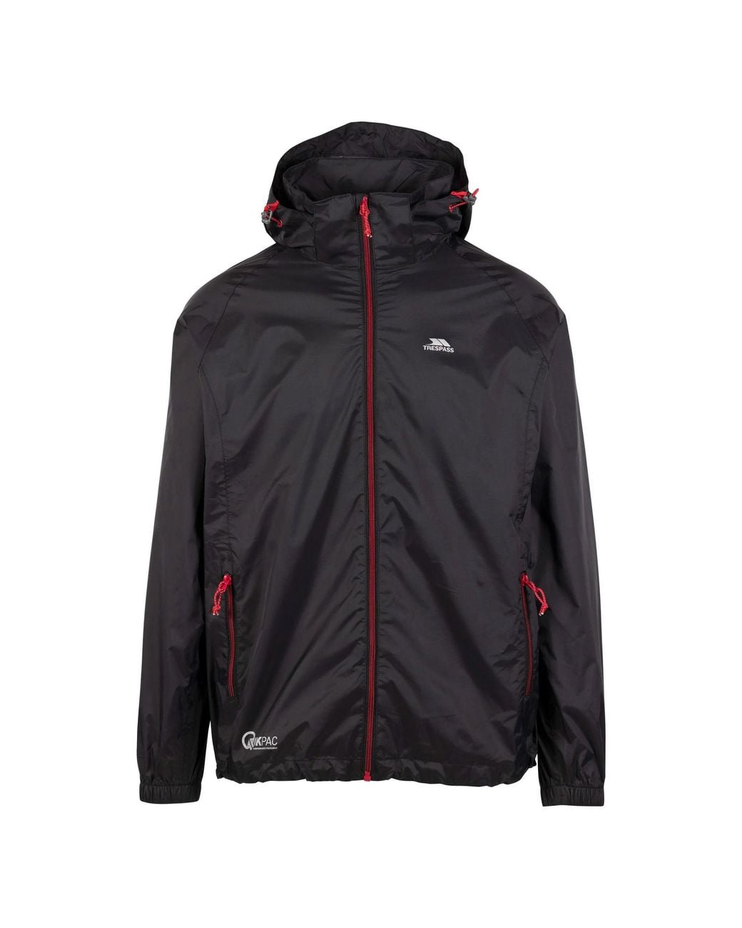 Trespass Black Qikpac X Packaway Jacket for men