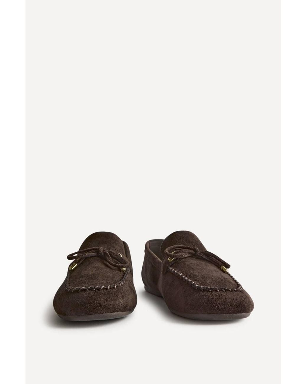 Linzi White Relevant Faux Suede Loafers