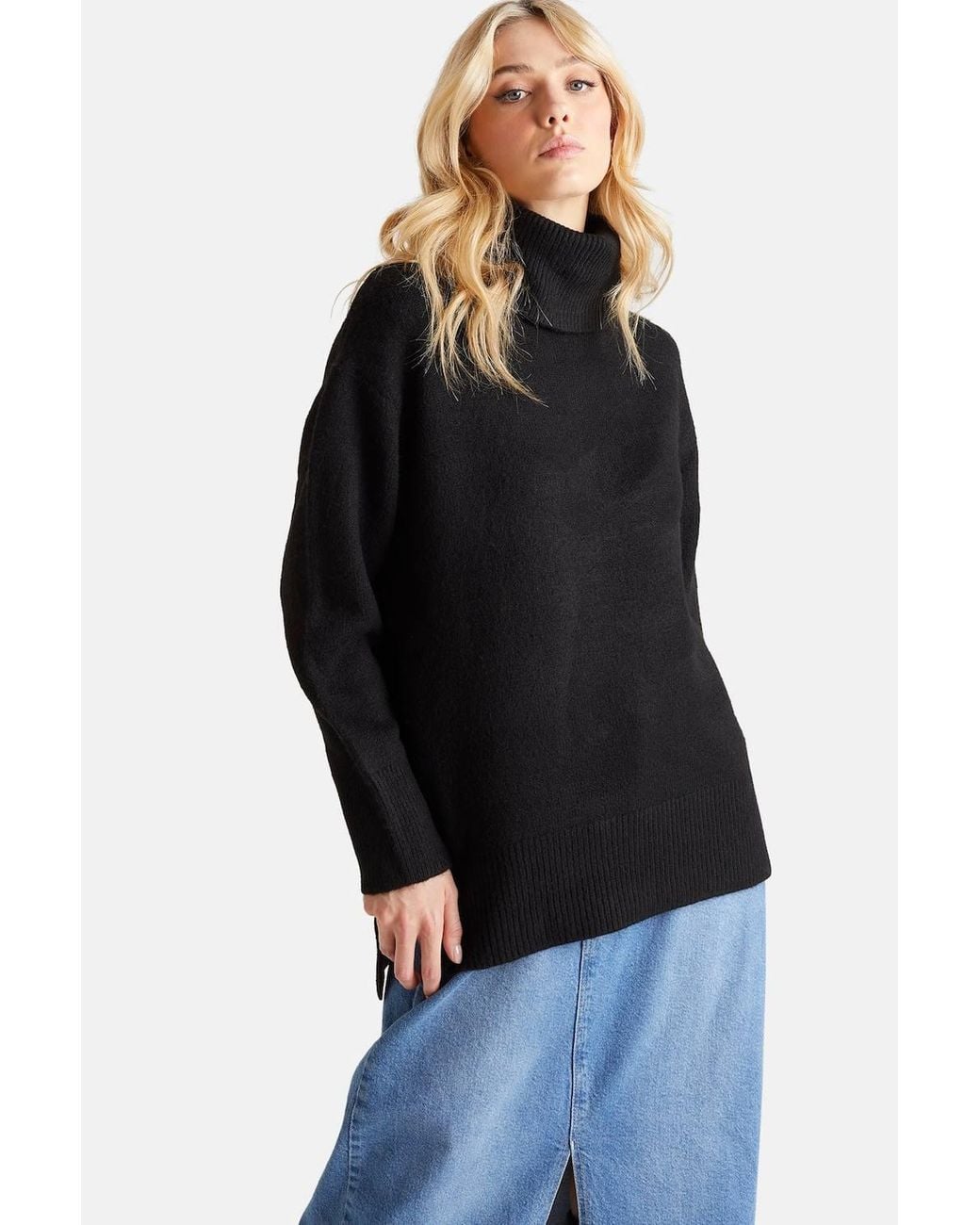 Urban Bliss Black Roll Neck Jumper