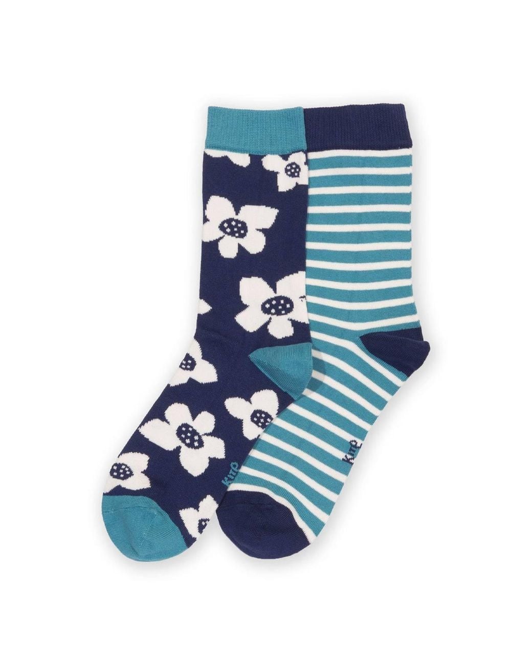 Kite Blue Paper Petals Socks