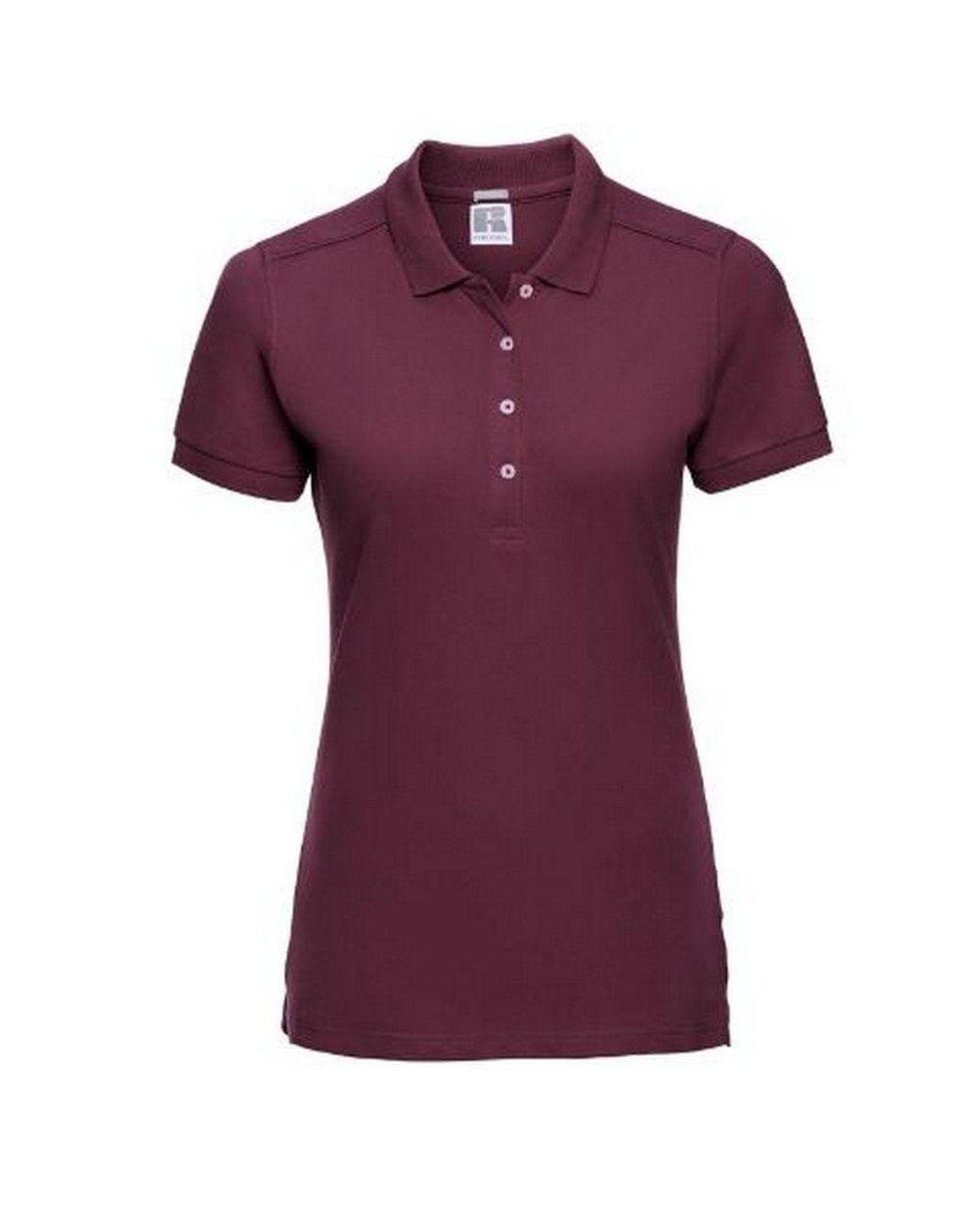 Russell Purple Stretch Short Sleeve Polo Shirt