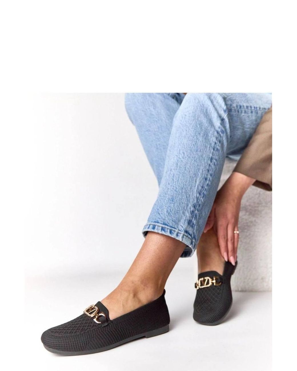 Love Lace Blue Mocassin Loafers Slip On Fabric Shoes With Ornament