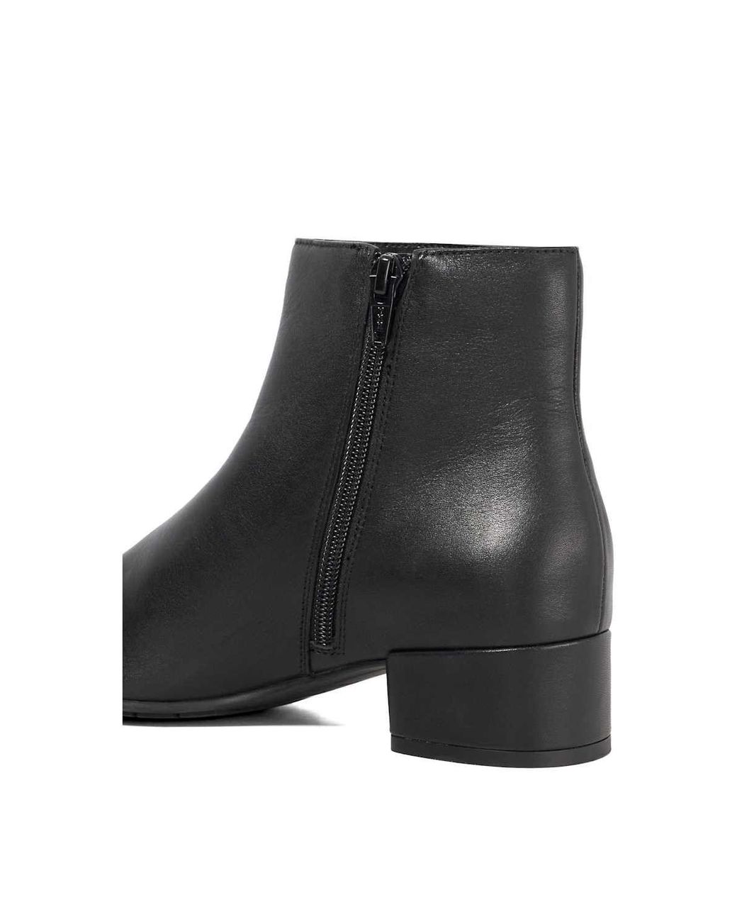 Dune Black 'Pippie' Leather Ankle Boots