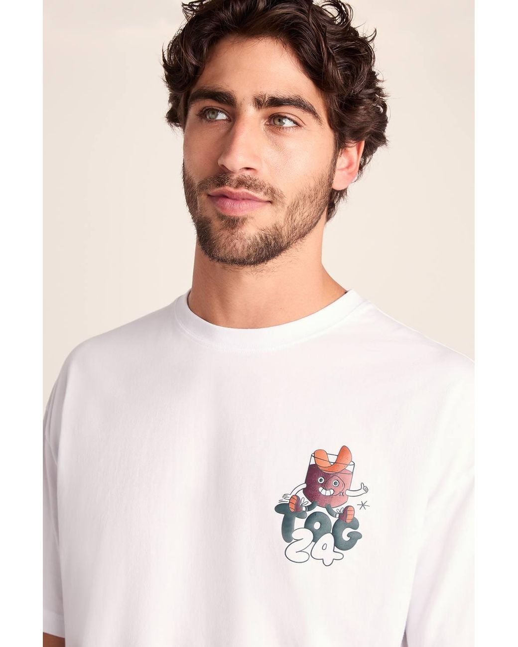 TOG24 White 'Negroni' 100% Cotton Supersoft Hattie Clark T-Shirt for men