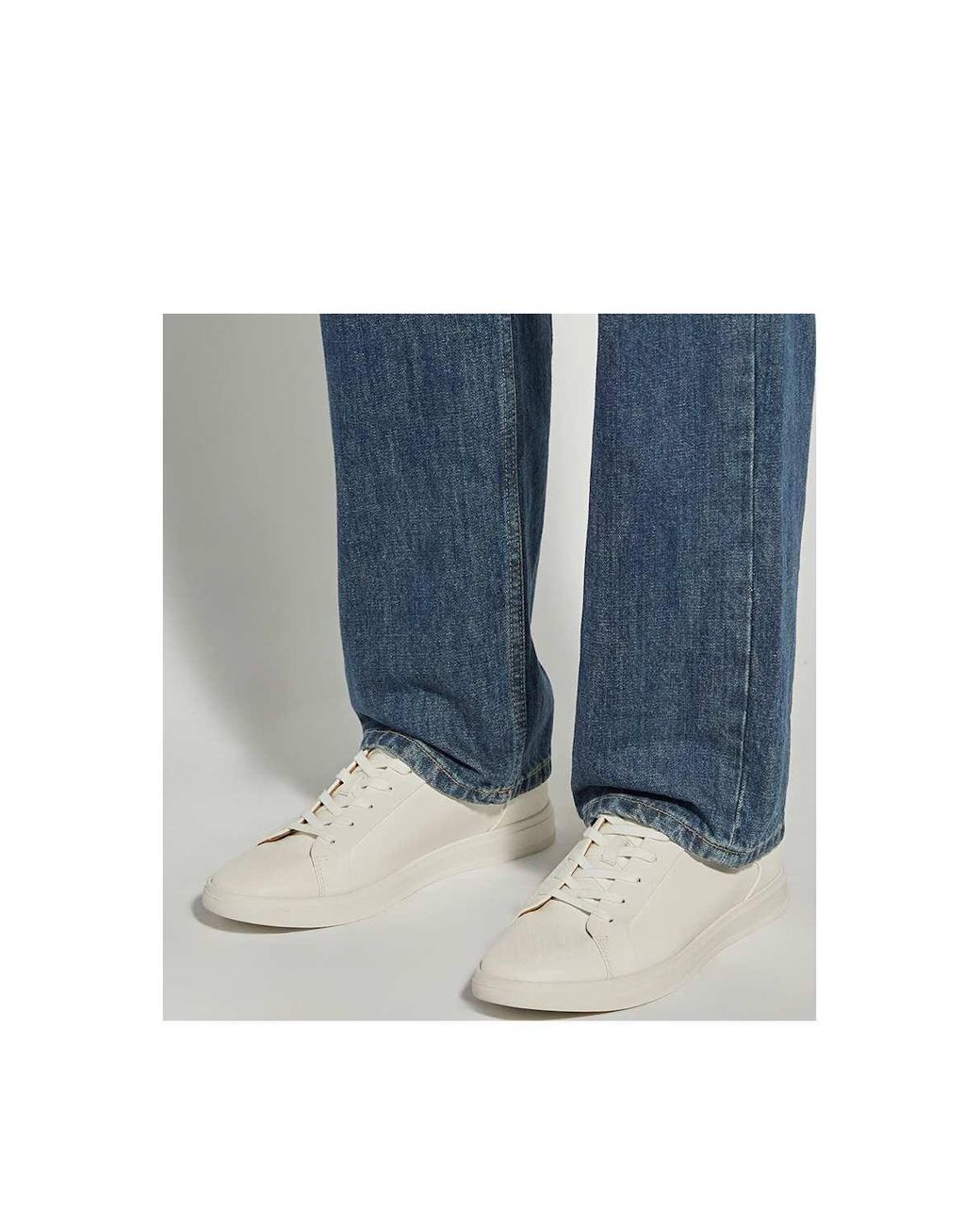Dune White 'Traces' Trainers for men