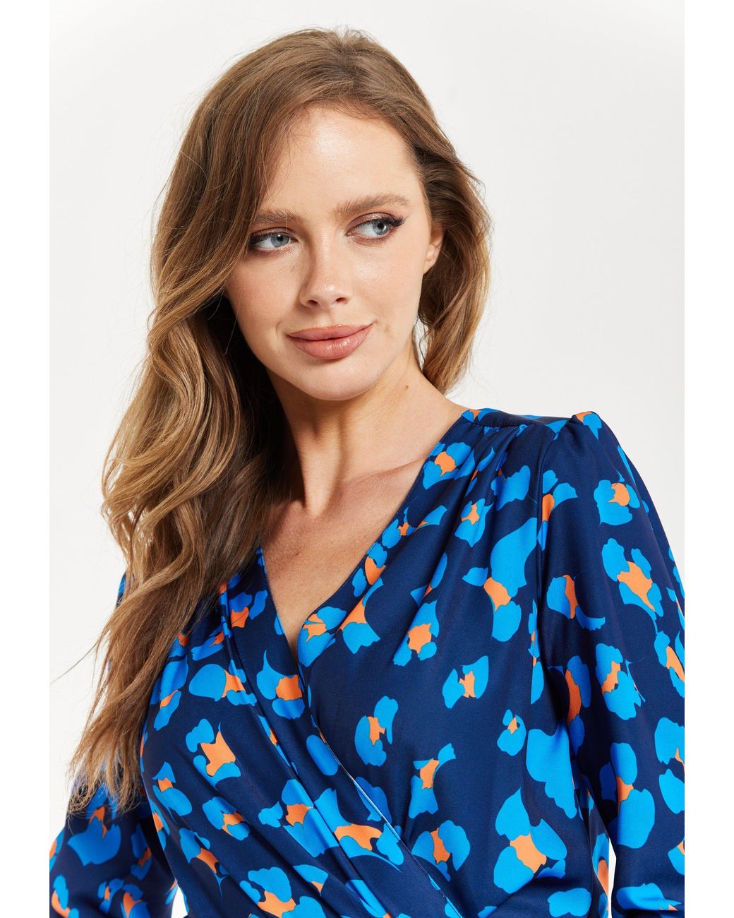 Liquorish Blue Abstract Print Jumpsuit