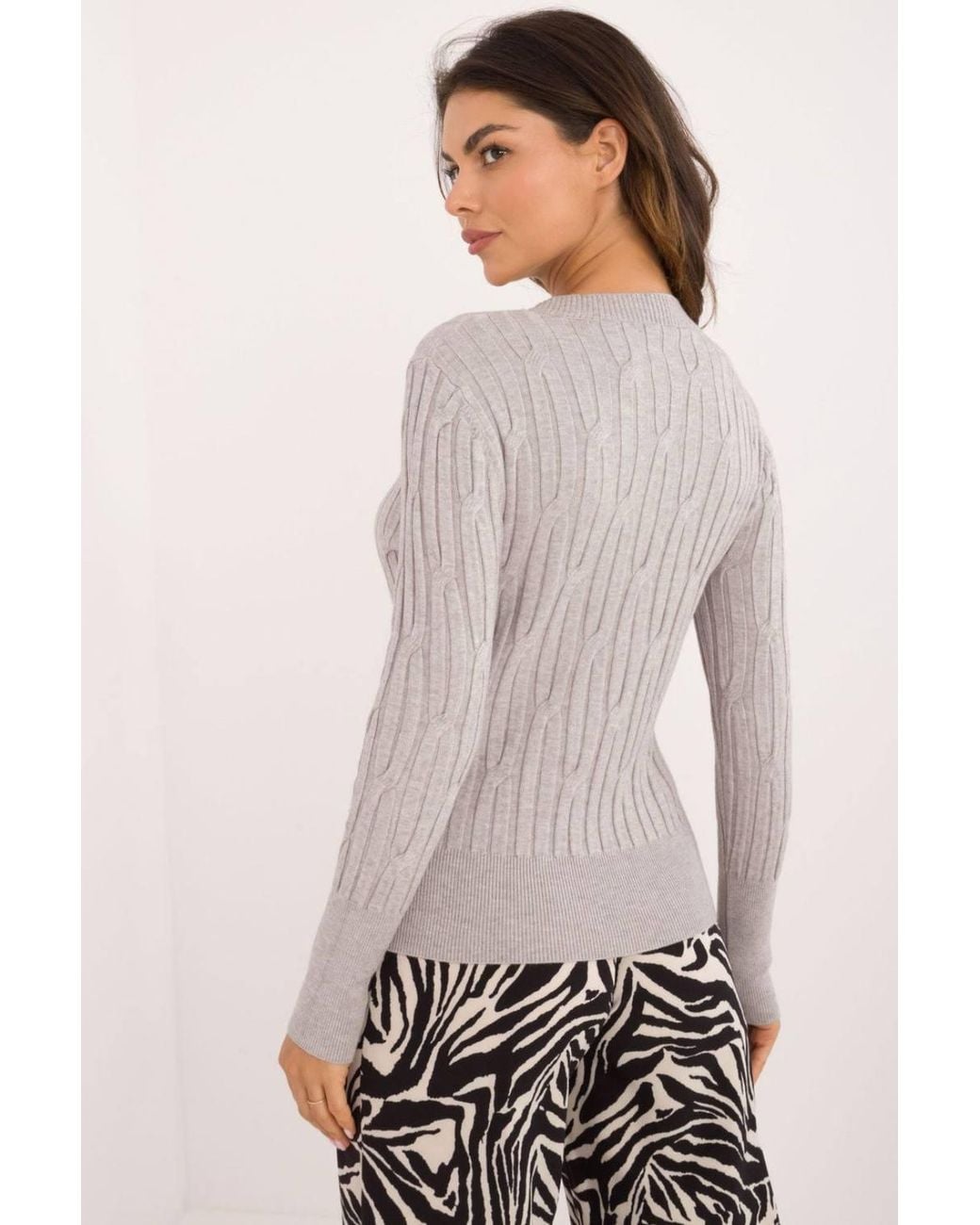 Love Lace White Casual Viscose Long Sleeve Heavyweight Jumper