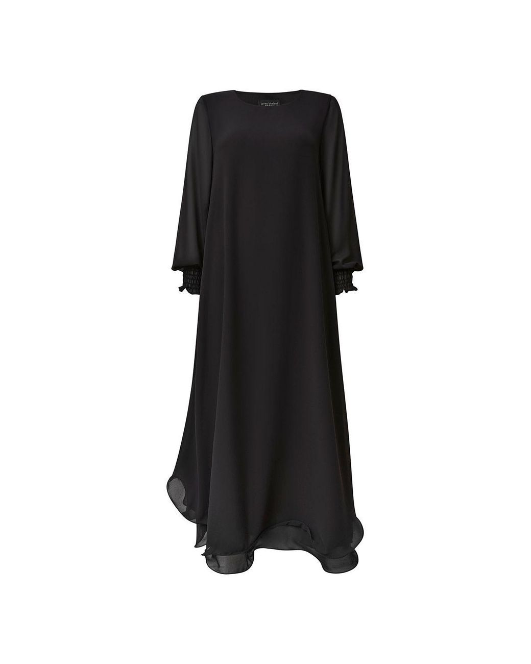 James Lakeland Black Maxi Wave Hem Dress