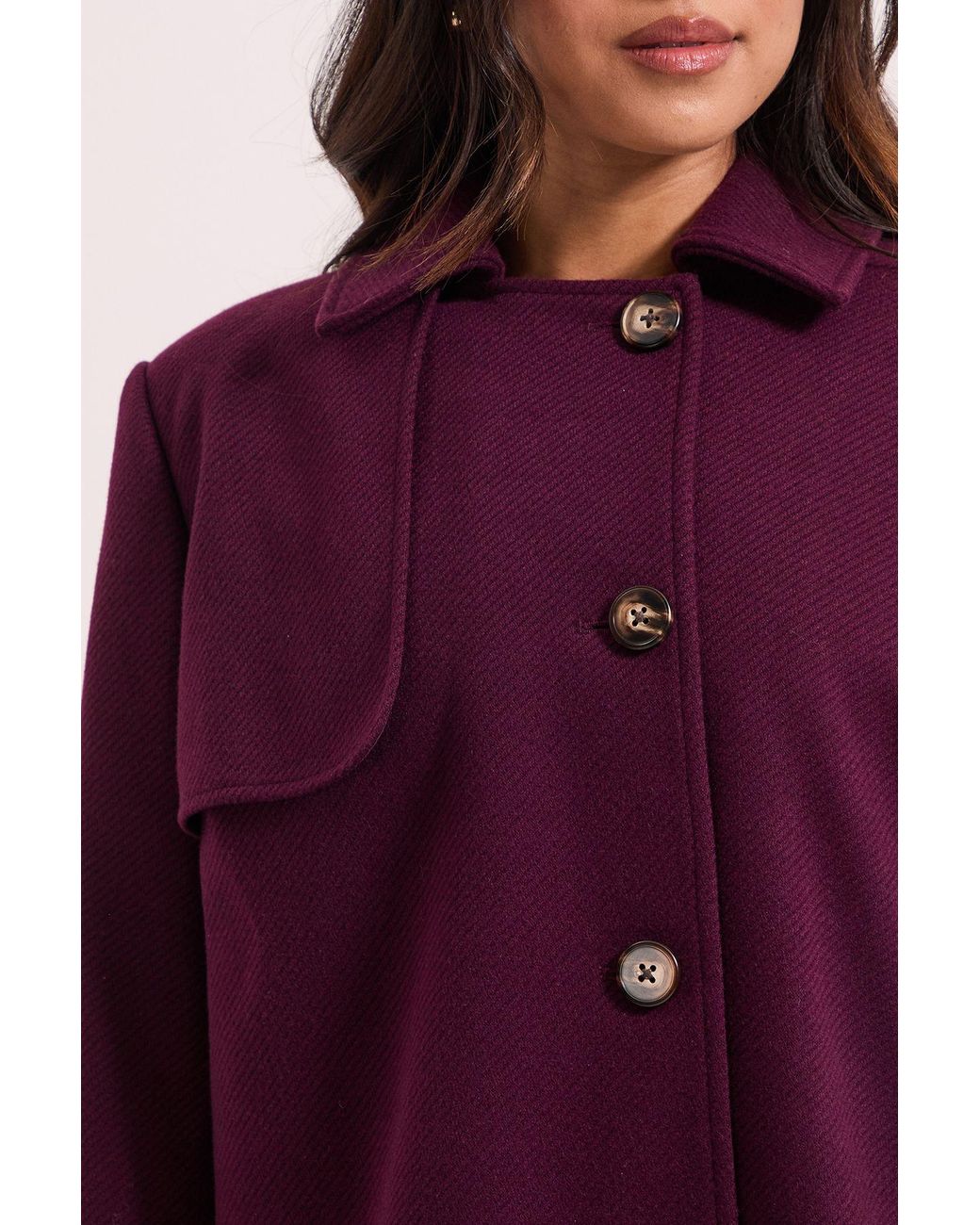 Dorothy Perkins Blue Petite Short Trench Coat