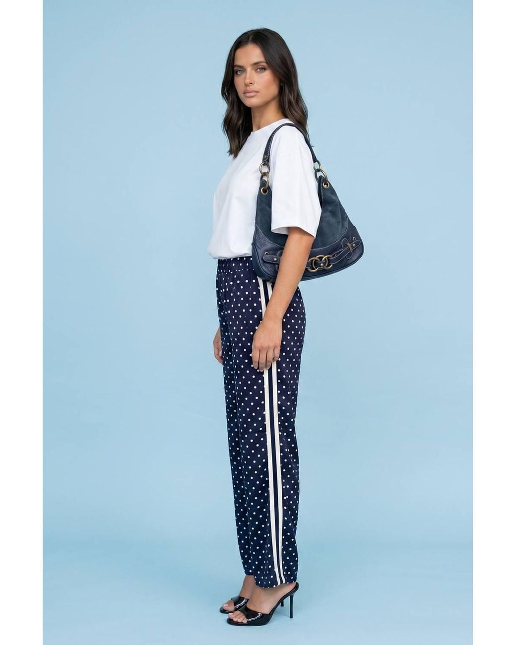 Urban Bliss Blue Spot Tape Side Trouser