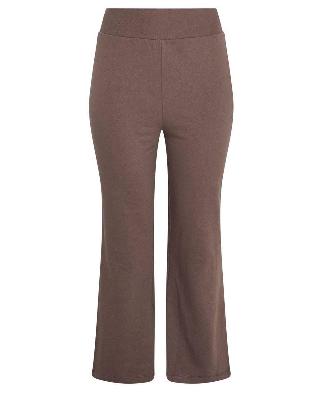 Yours Brown Slim Flare Joggers
