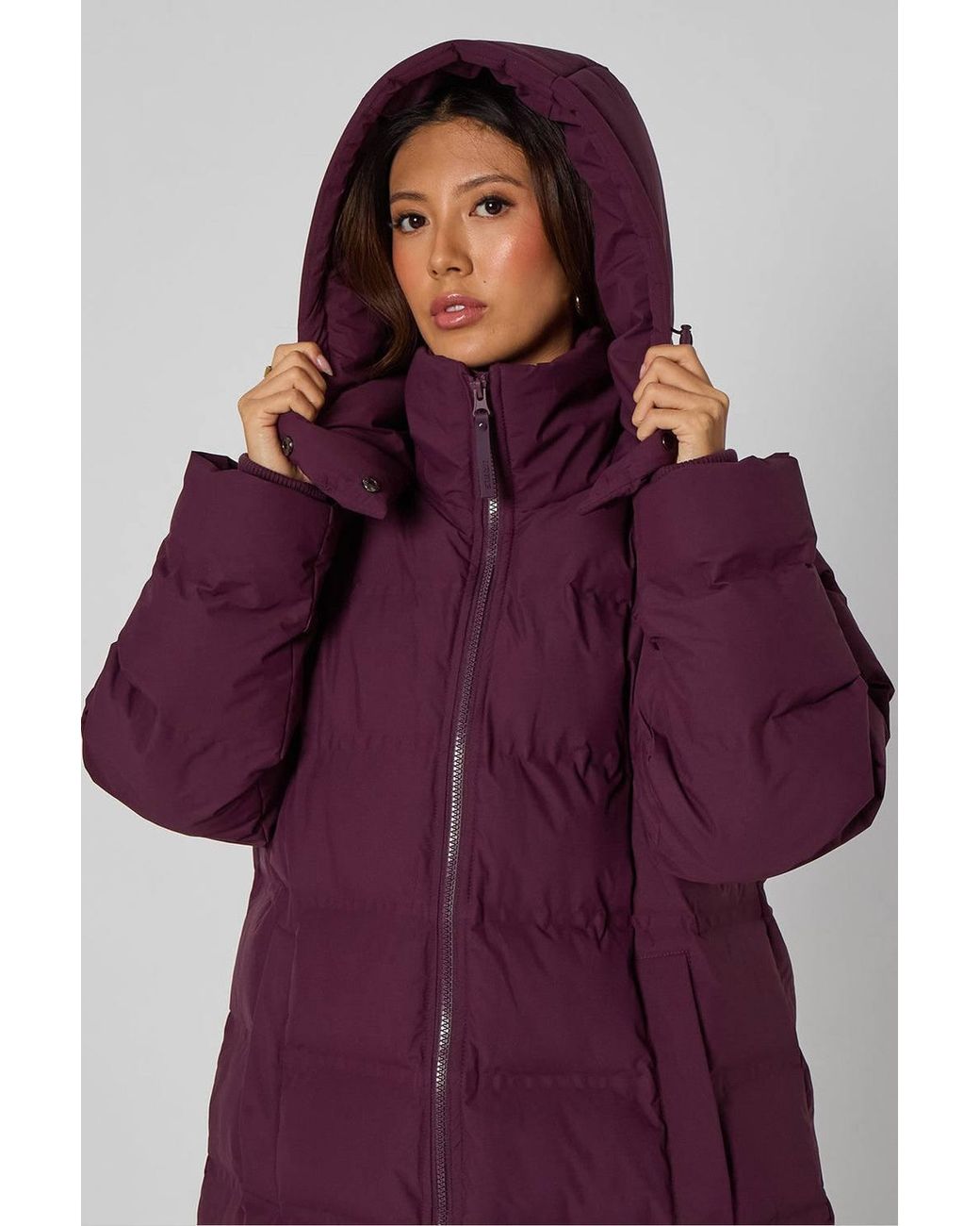 Urban Bliss Blue Seamless Mid Length Puffer