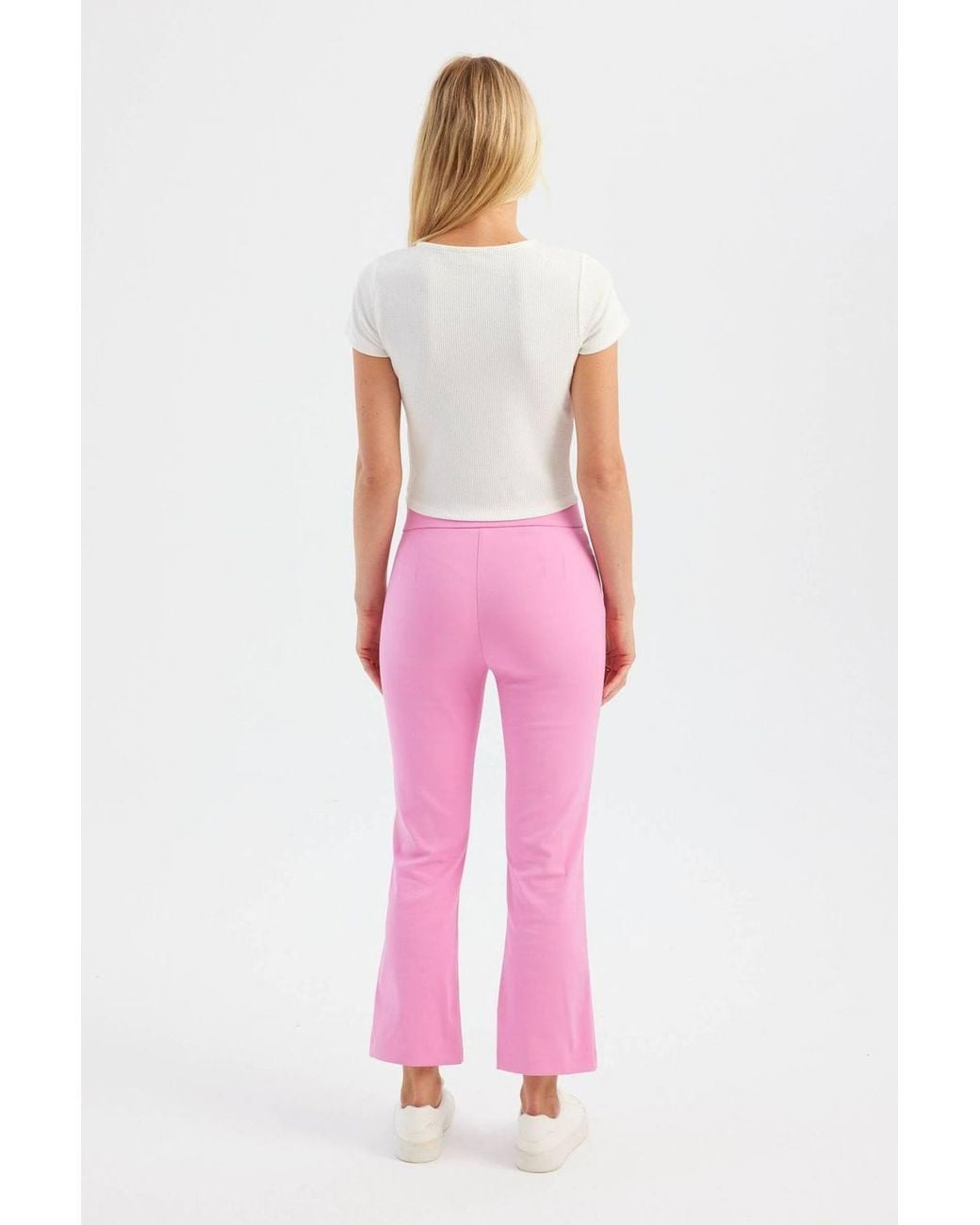 Hiccup Pink V Neck Short Sleeve Top With A Ruched Detail