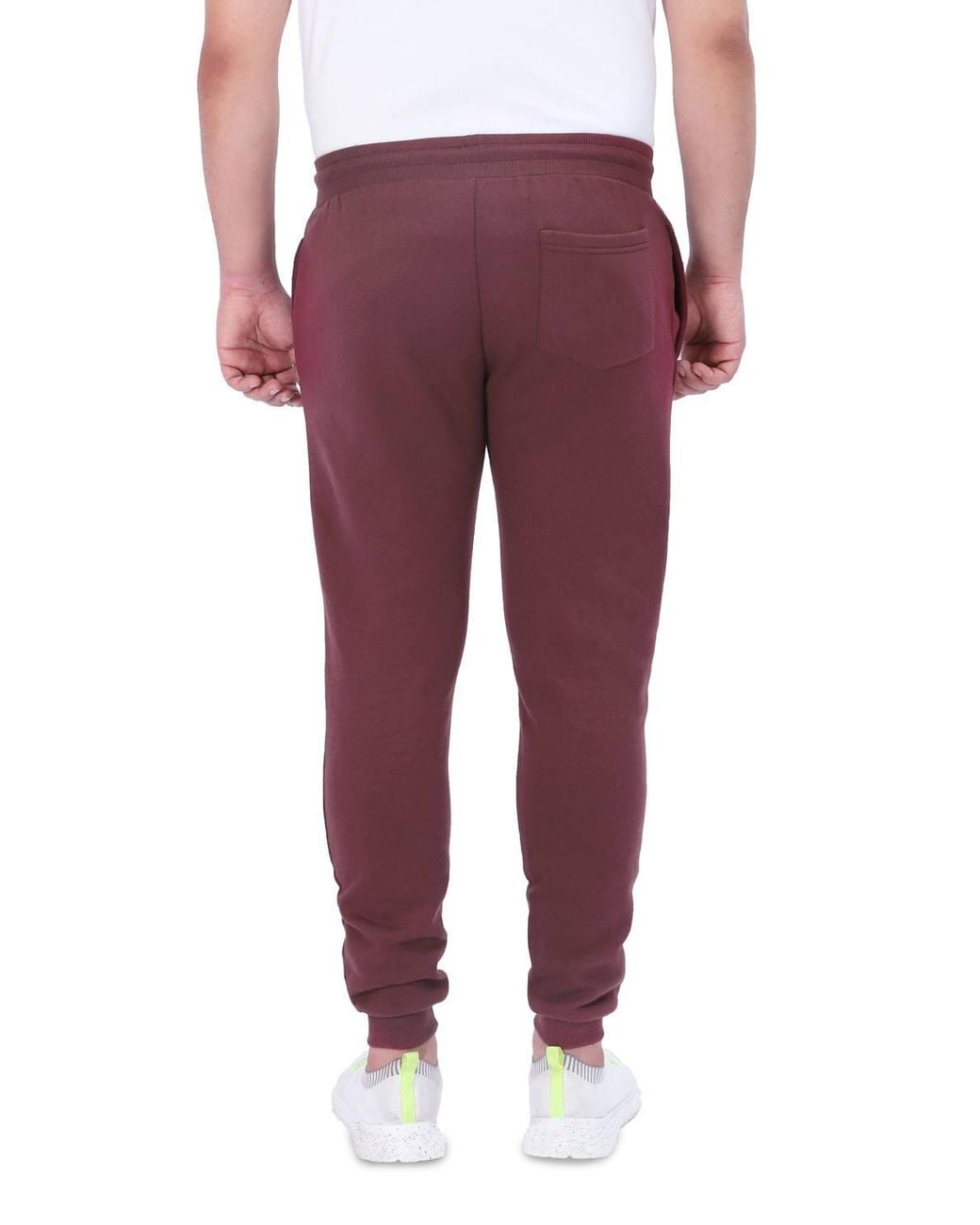 Smart Living Red Slim Leg Joggers With Cuffed Hem & Pockets for men