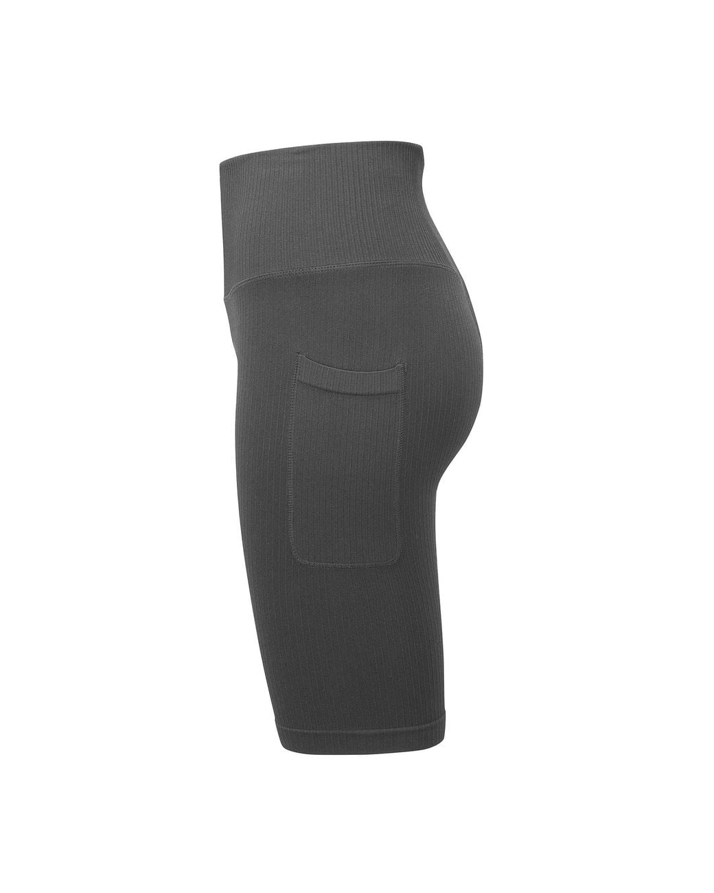 Tridri Gray Ribbed Seamless 3D Cycling Shorts
