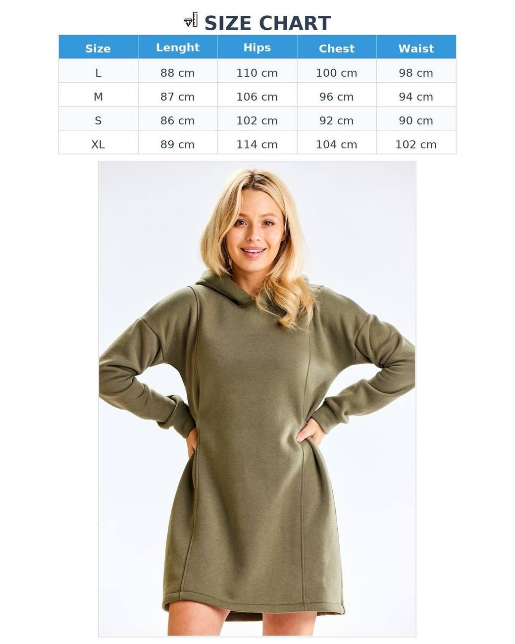 Love Lace Green Everyday Hooded Long Sleeve Dress Adjustable Sides