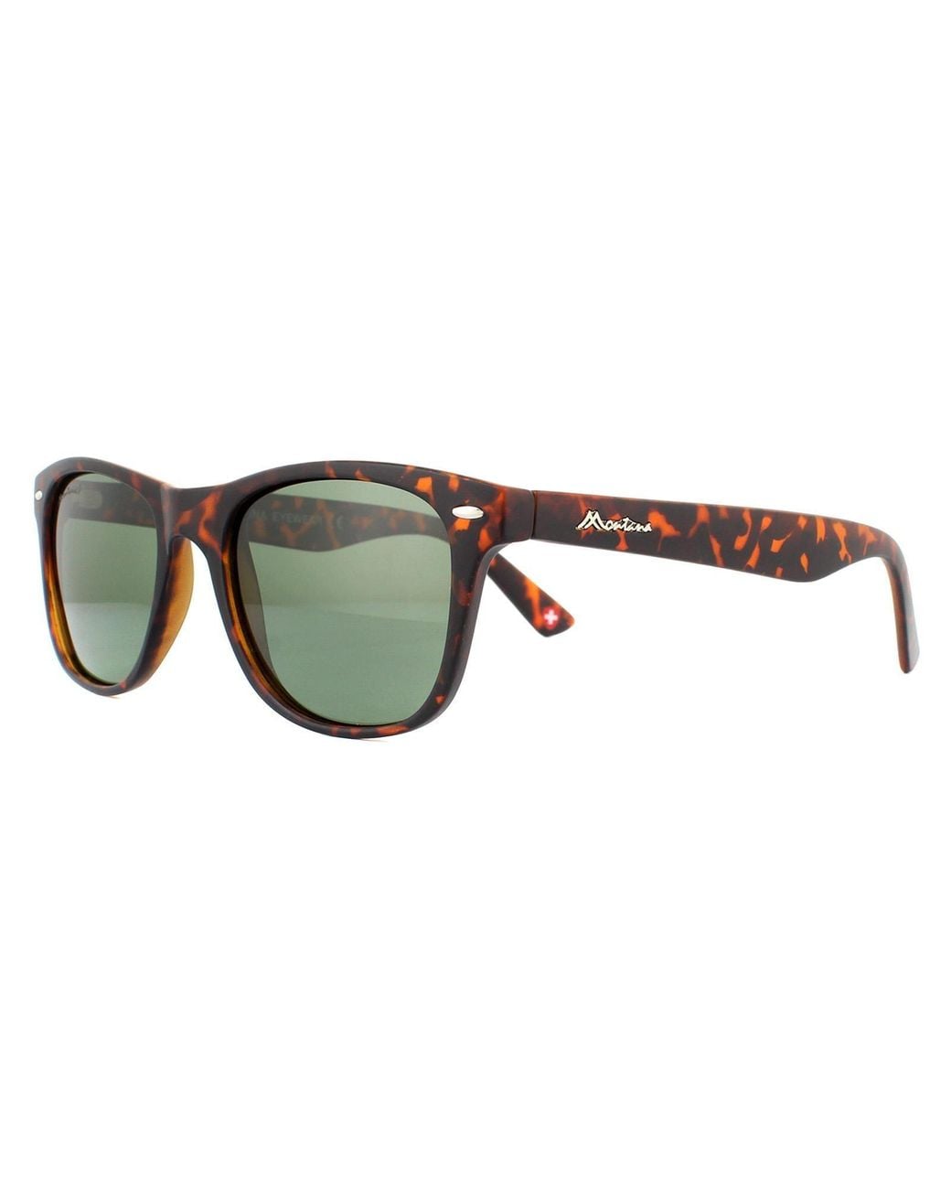 Montana Green Rectangle Matte Turtle Rubbertouch G15 Polarized Sunglasses