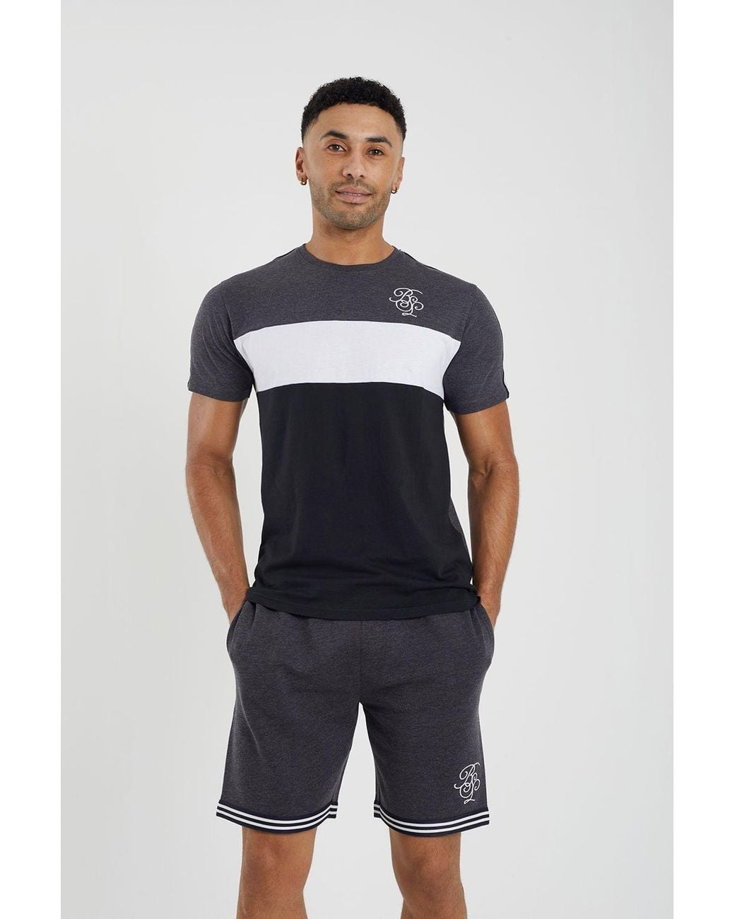 Brave Soul Blue T-Shirt & Shorts Set for men