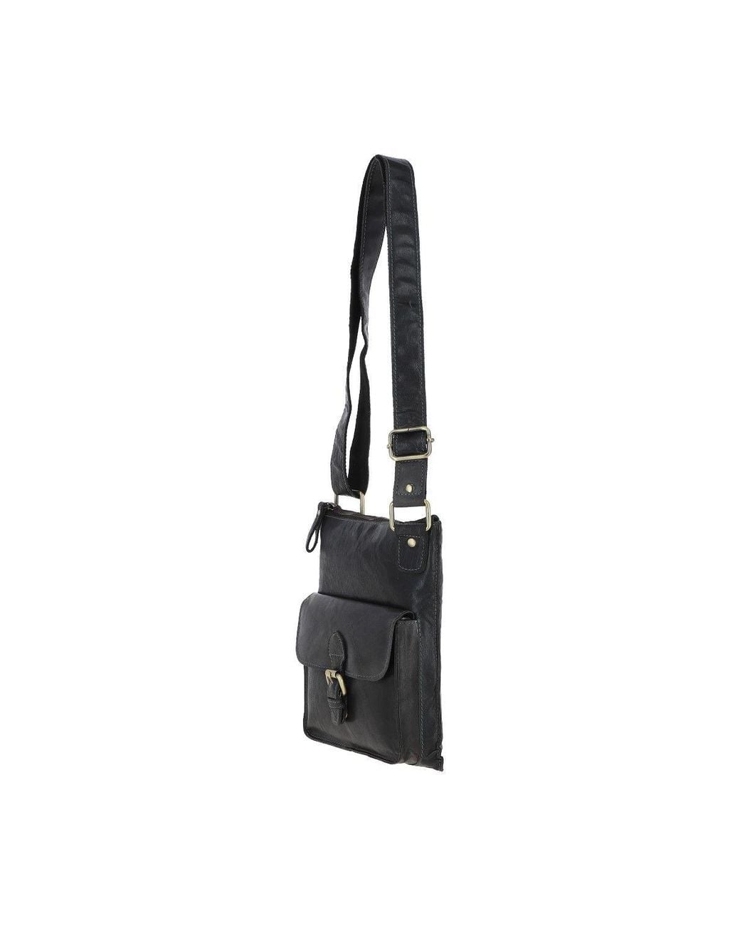 Ashwood Leather Black Vintage Small Leather Shoulder Bag