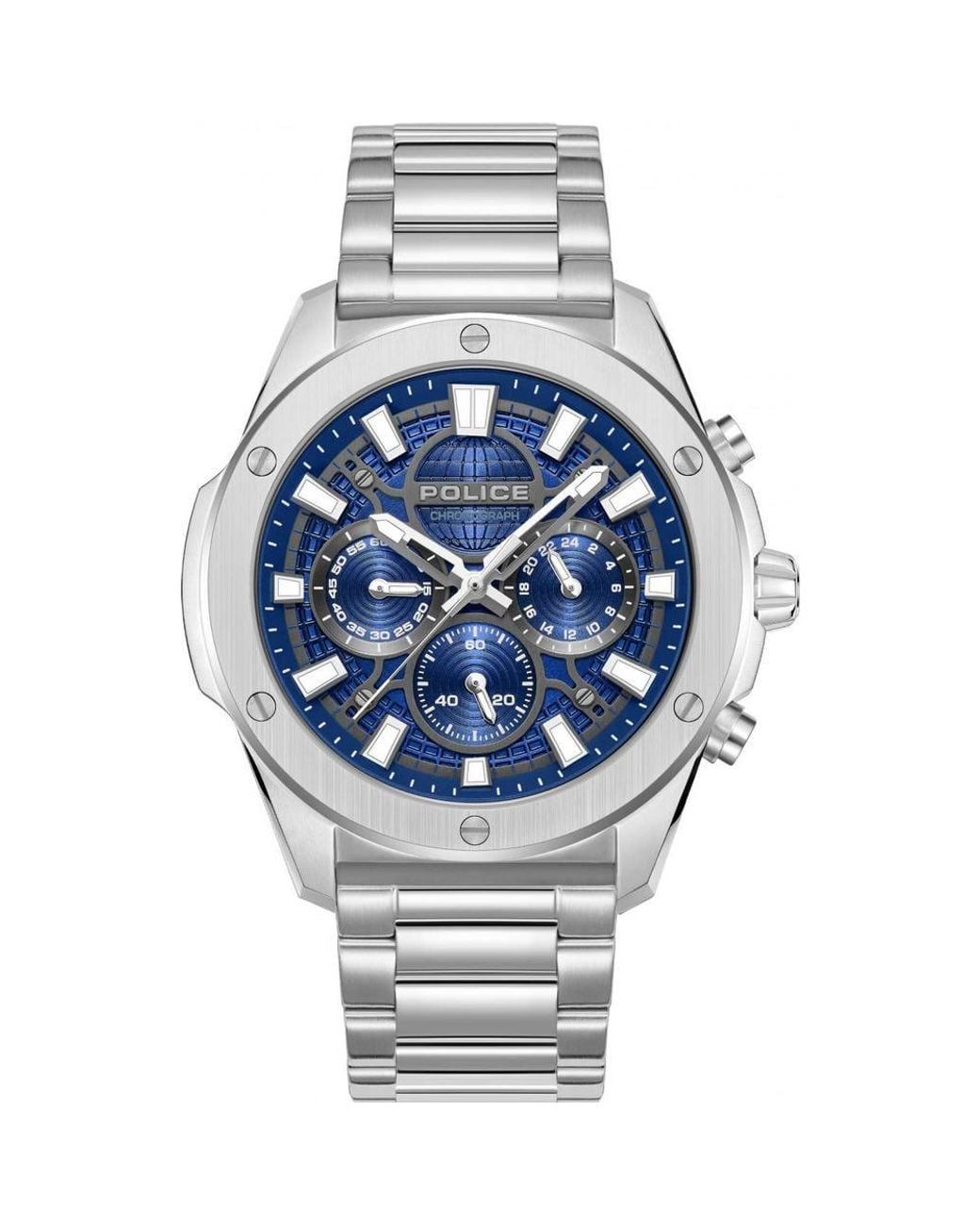 Police Metallic Pewgk0093102 Moonstrike 50.5Mm Quartz Watch for men