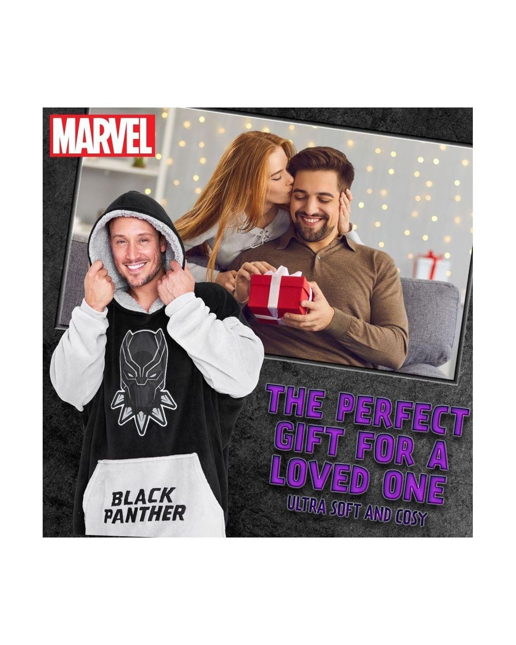 Marvel Black Avengers Panther Oversized Poncho for men
