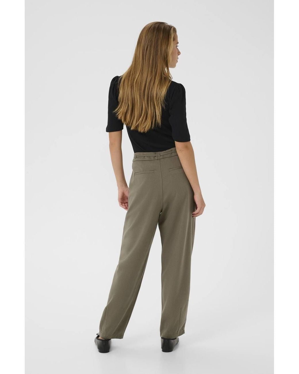 Kaffe Green Kamerle Belt Trousers