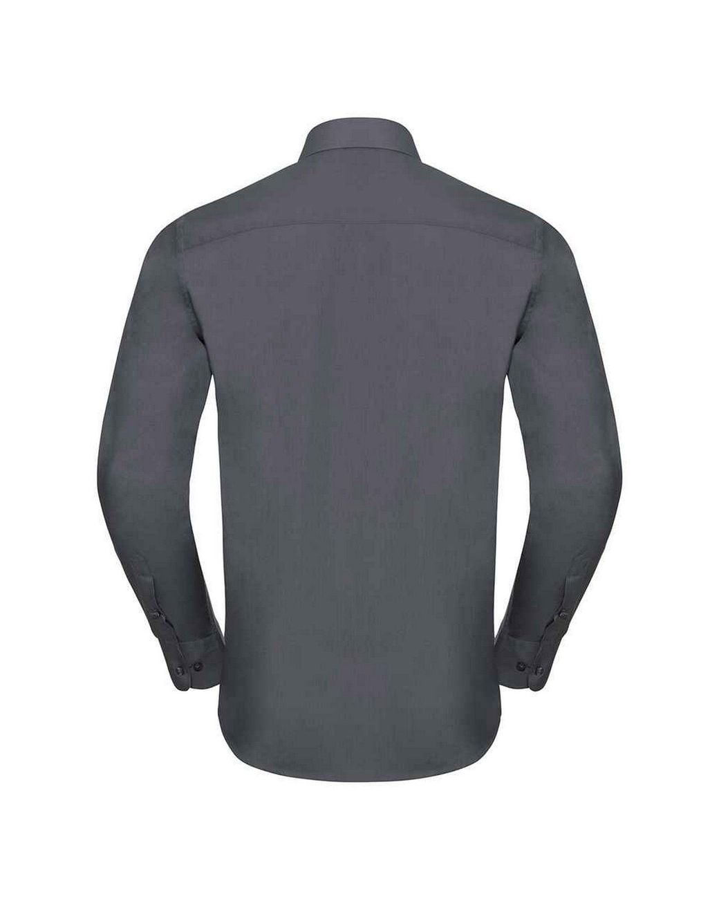 Russell Collection Blue Poplin Tailored Long-Sleeved Shirt for men