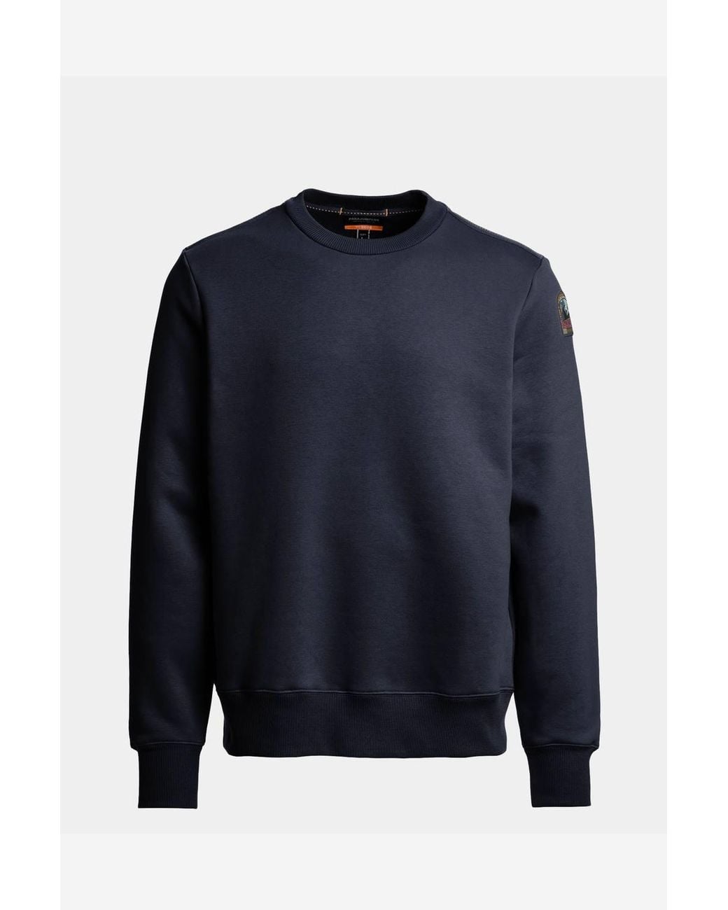 Parajumpers Blue Long Sleeve Crew Neck Logo Detail Sweatshirt for men