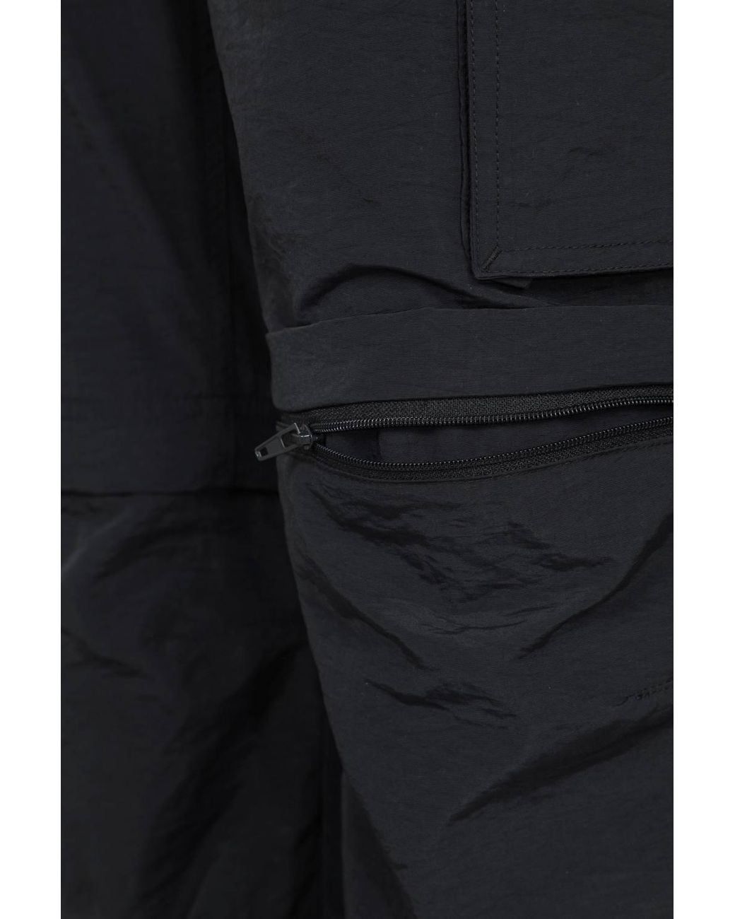 Mountain Warehouse Black 'Camp' Lightweight Short Length Convertible Zip-Off Cargo Trousers