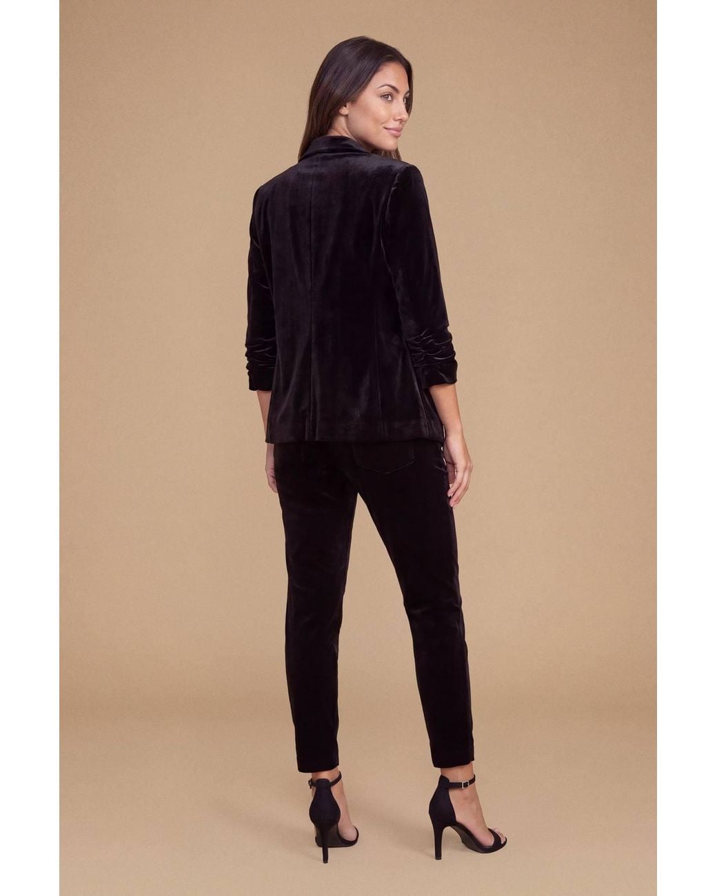 Dorothy Perkins Blue Petite Velvet Blazer