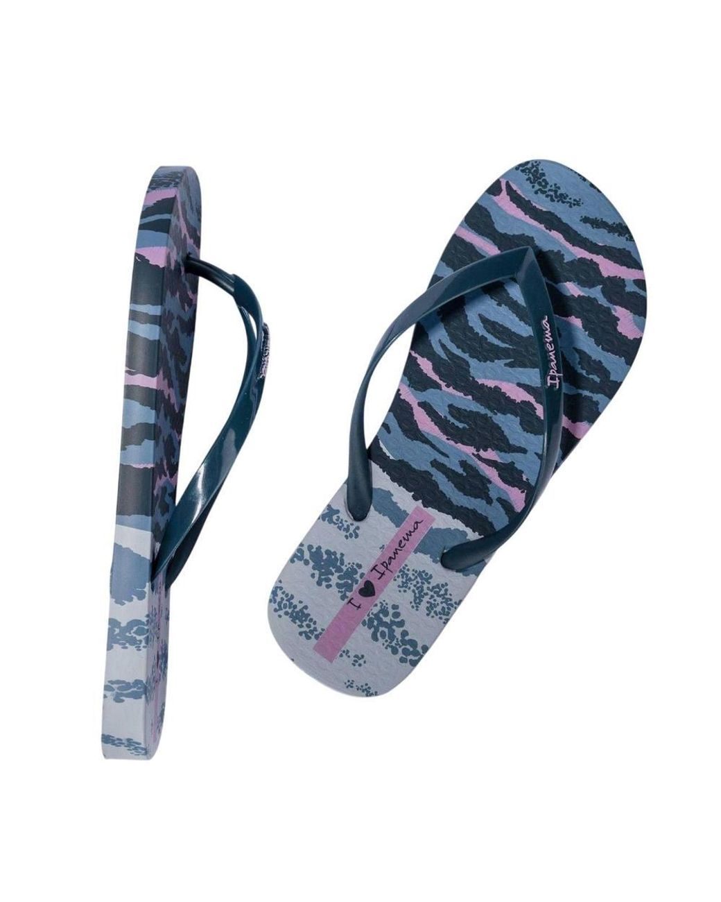 Ipanema Blue Zebra Flat Flip Flops