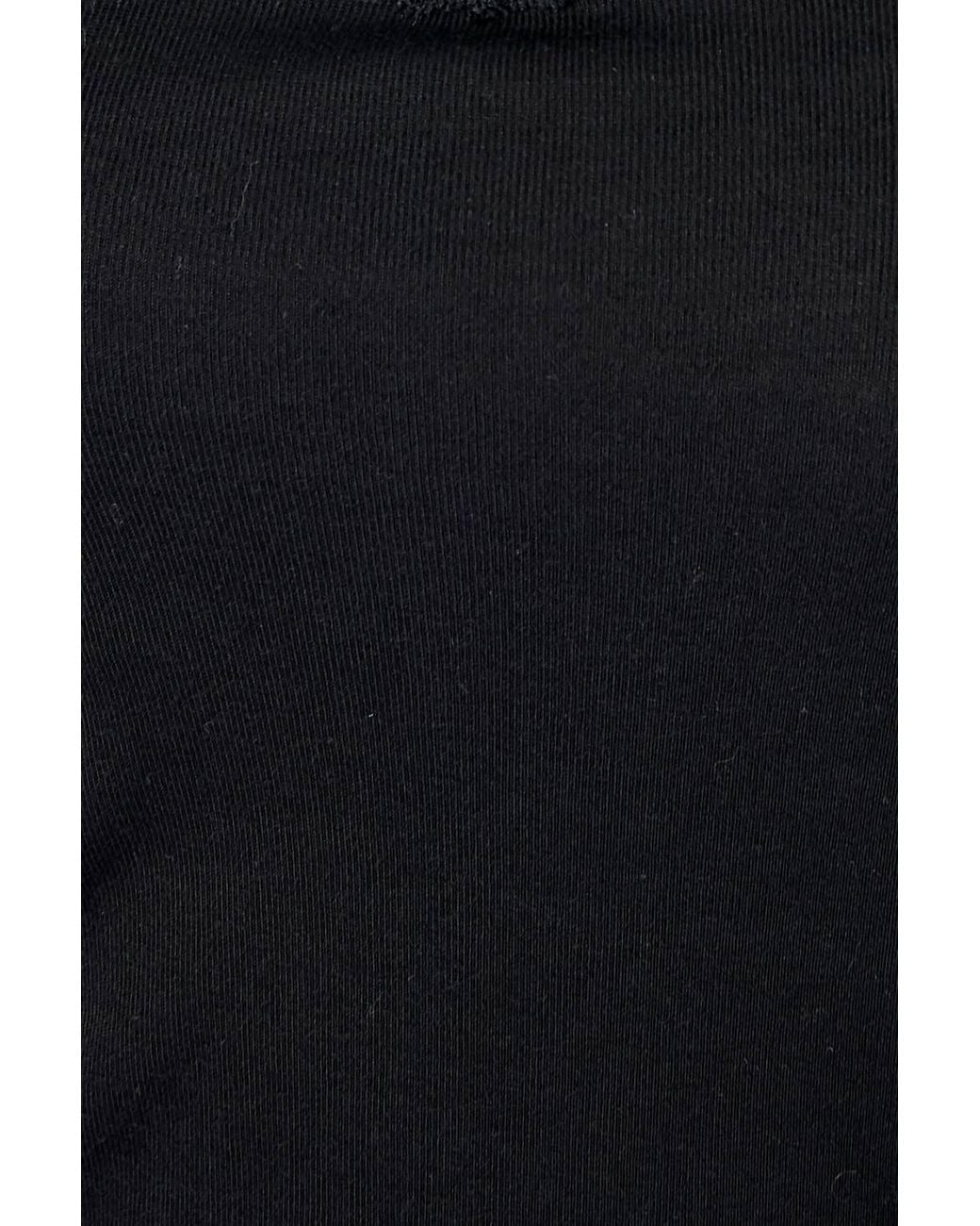 DAMART Black Sleeveless Thermolactyl T-Shirt Lace Trim Regular Length Jersey