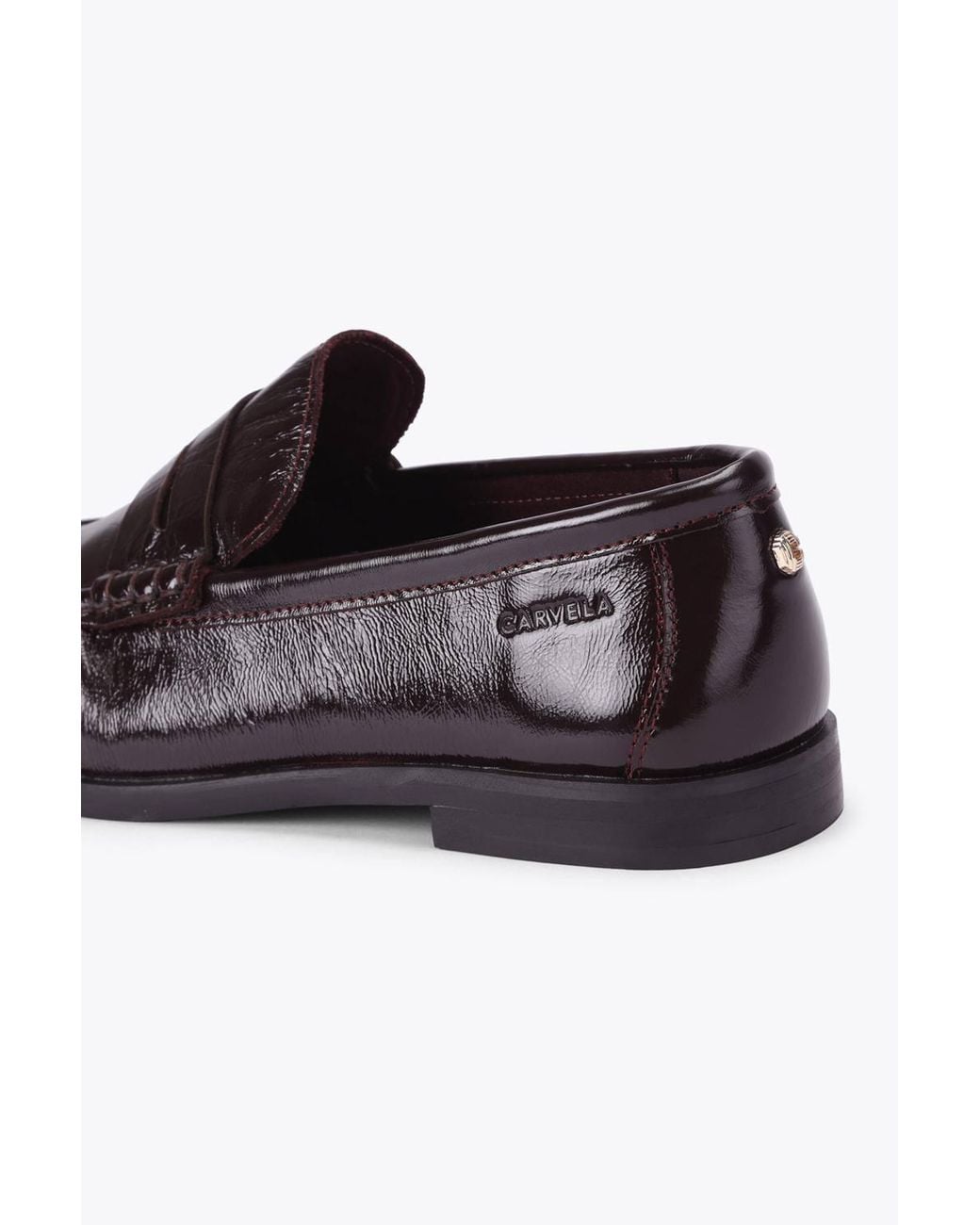 Carvela Kurt Geiger Brown 'Santi Loafer' Patent Flats