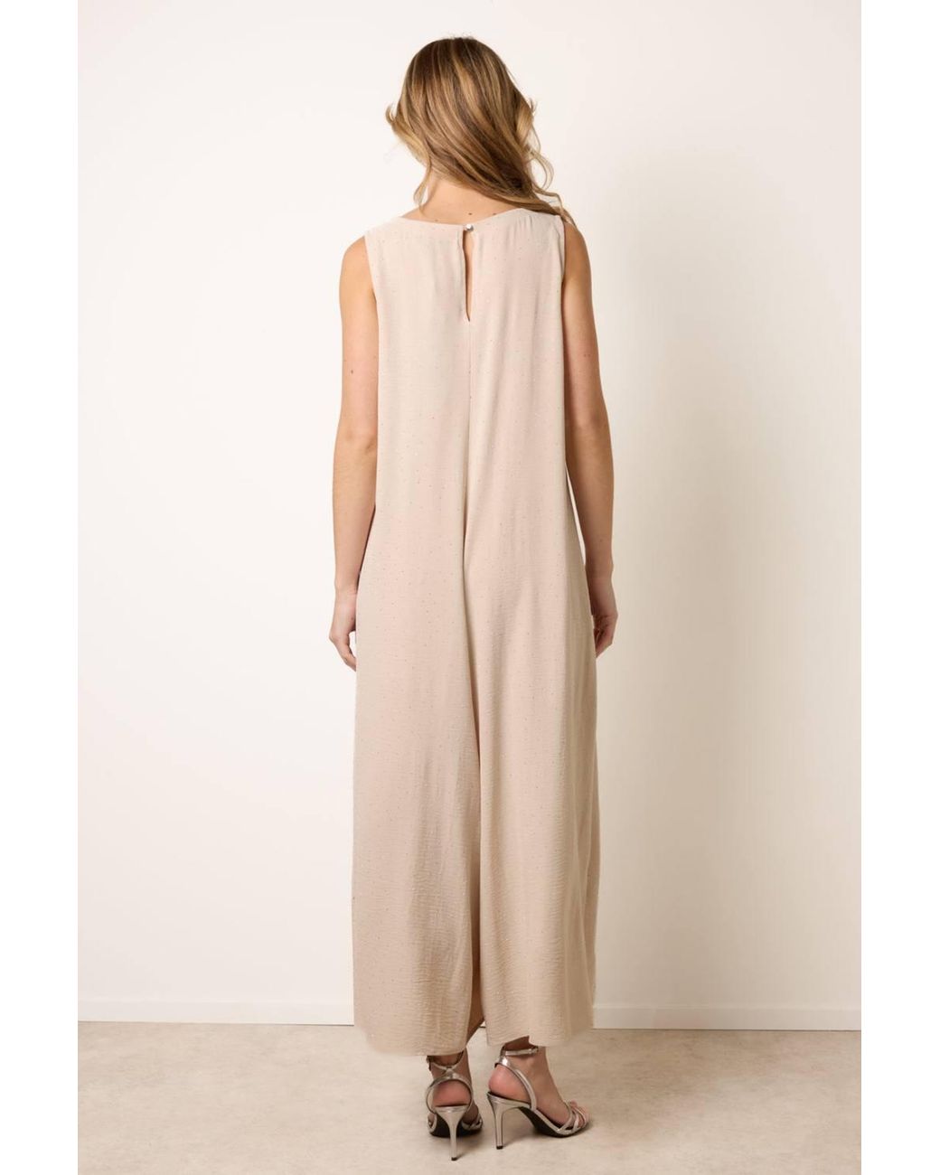 Blue Vanilla Natural Sleeveless V-Neck Jumpsuit