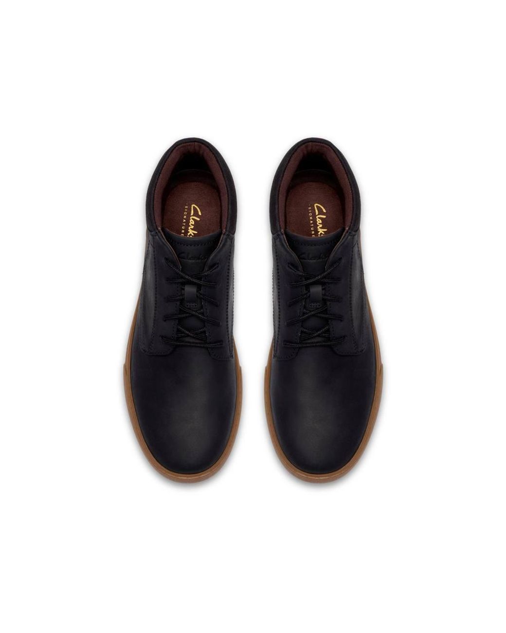 Clarks Blue Lydford Mid Leather Ankle Boots, Lace Up for men