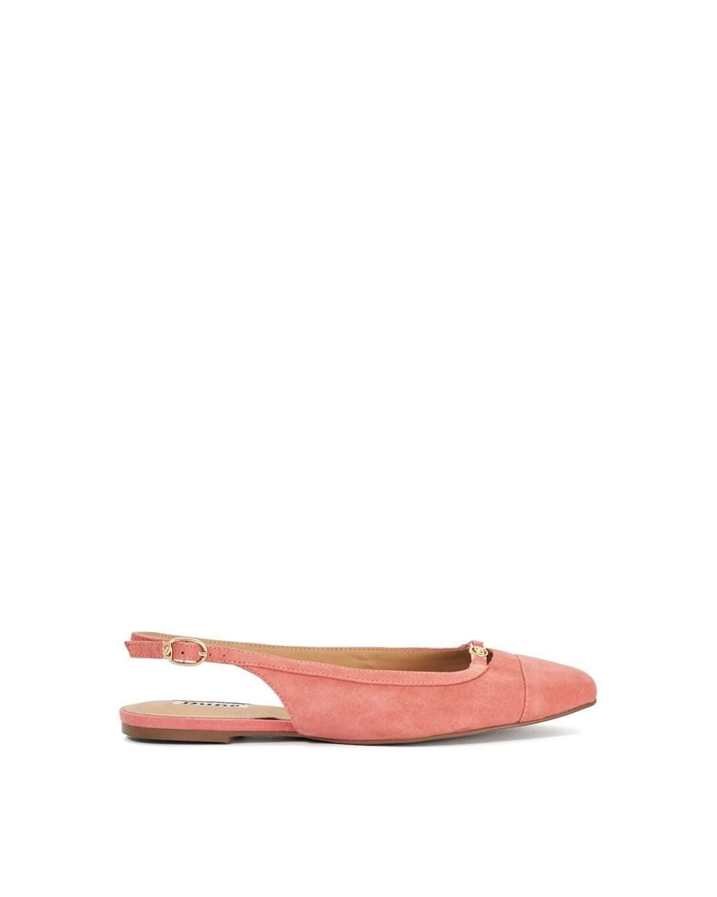 Dune Pink 'Hanna' Suede Ballet Pumps
