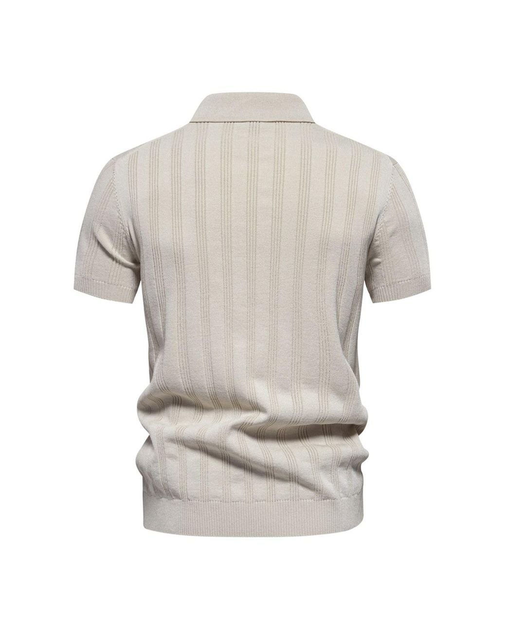 MODISHION White Plain Short Sleeve Polo Shirt for men