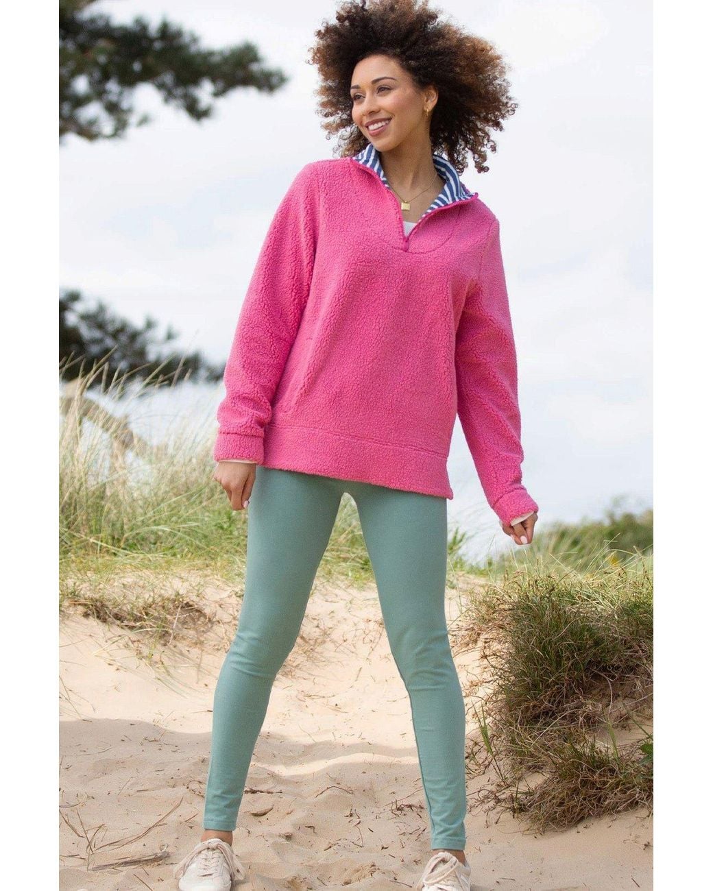 Kite Pink Purbeck 1/4 Zip Teddy Fleece Blush