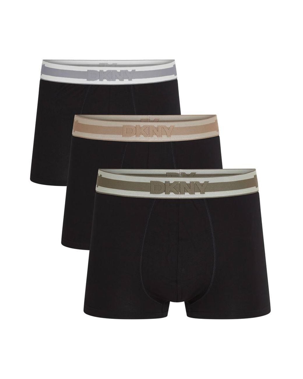 DKNY Black 3 Pack Greenville Trunks for men