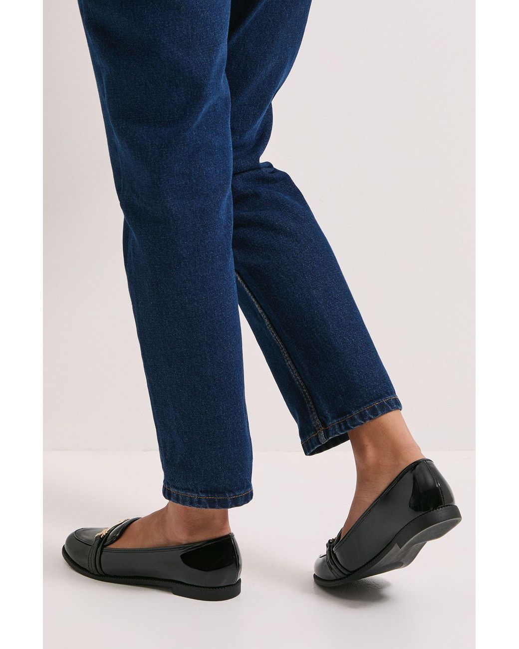 Dorothy Perkins Blue Wide Fit Lora Snaffle Loafers