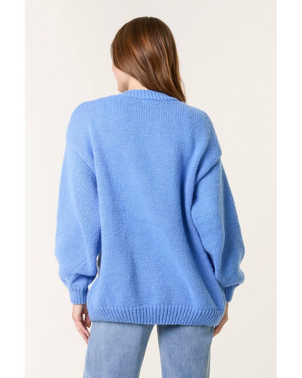 Blue Vanilla Blue Long Sleeve V-Neck Cardigan