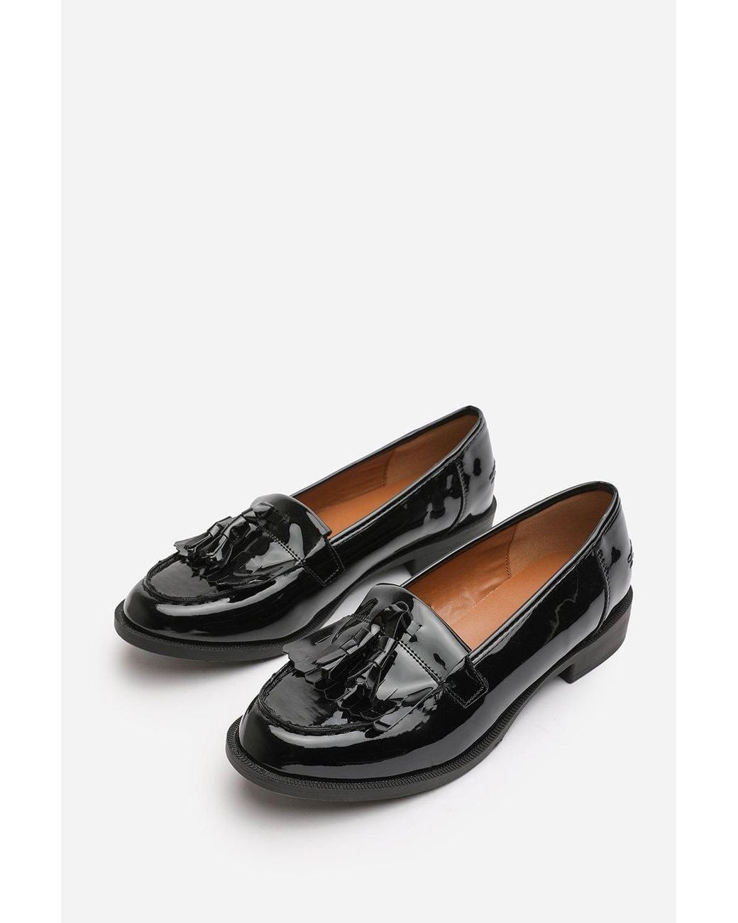 Where's That From Black Kassidy' Girl's School Shoe Tassel Slip On Penny Loafers