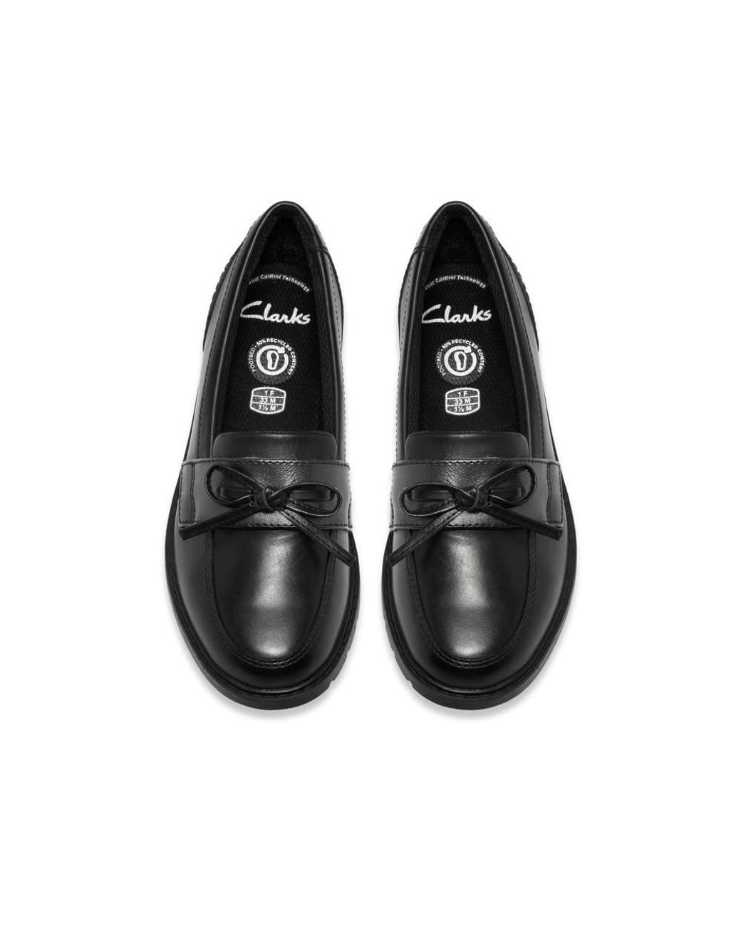 Clarks Black Scala Lane Older Leather Loafers, Slip Ons, School Shoes