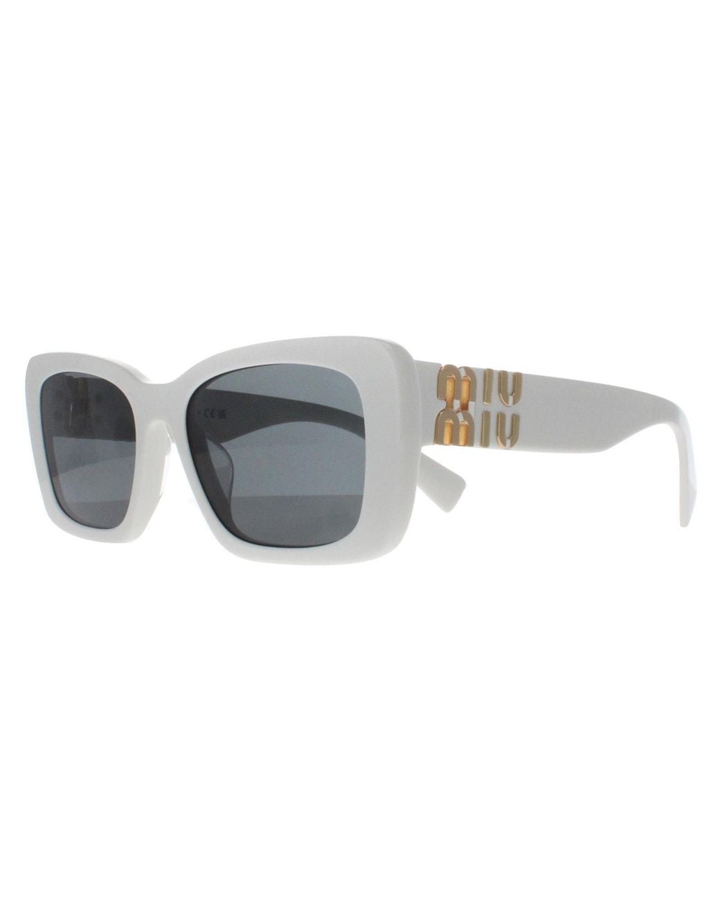 Miu Miu Gray Rectangle Dark Mu07Ys