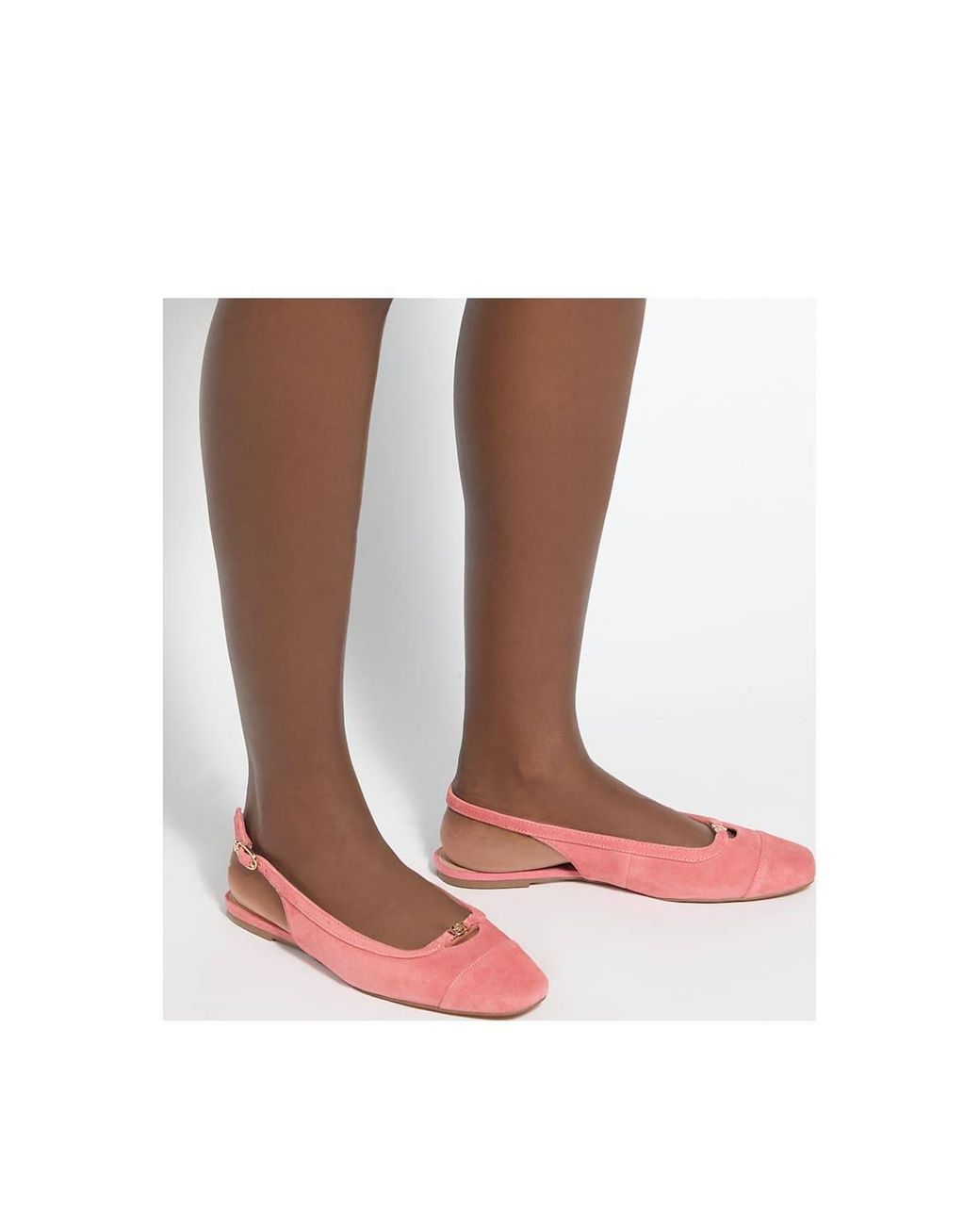 Dune Pink 'Hanna' Suede Ballet Pumps